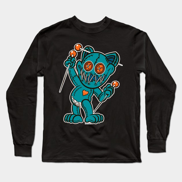 VooDoo Kitty Cat Doll Miami Colors Long Sleeve T-Shirt by eShirtLabs